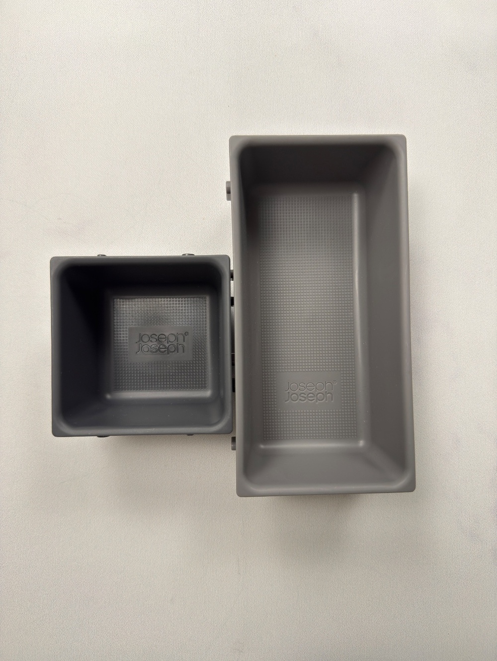 Joseph Joseph Kitchen Storage Bins Gray Stackable Lot of 2